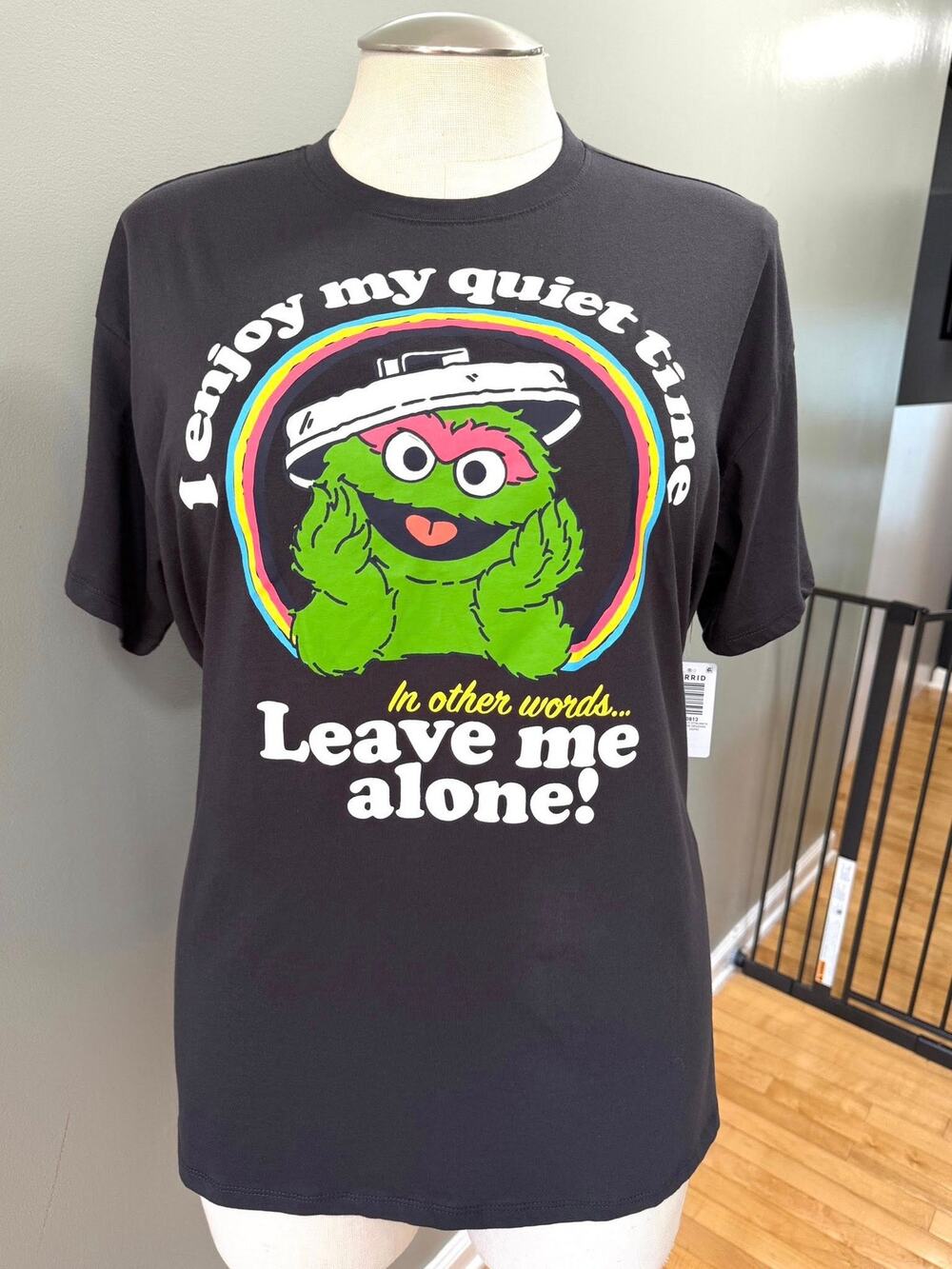 Torrid Size 0 Sesame Street Oscar the Grouch Leave Me Alone Oversized T-shirt 0X